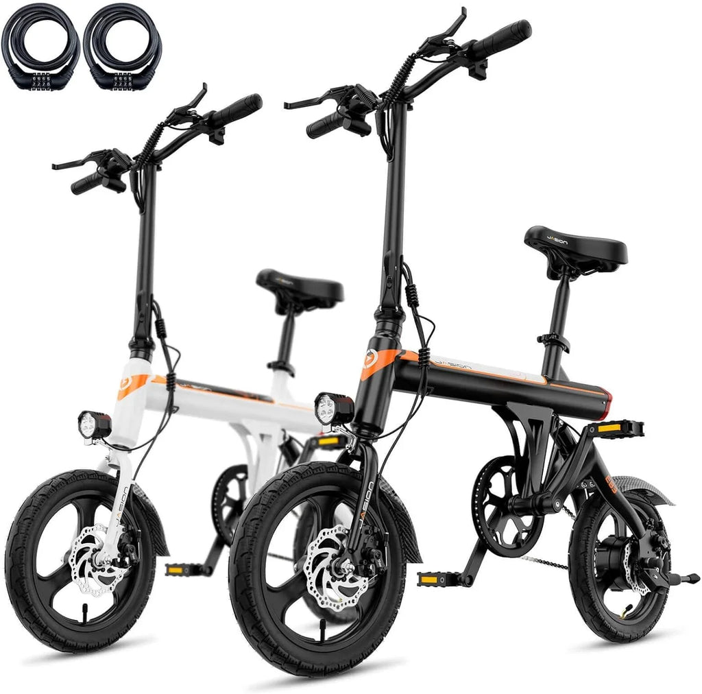 EB3 Electric Bike Adults 21mph, 500W Peak Motor, 270Wh Battery, Rear Suspension, 3 Levels Assist, 14" Folding Ebike for Adults and Teens, Complies to UL2849