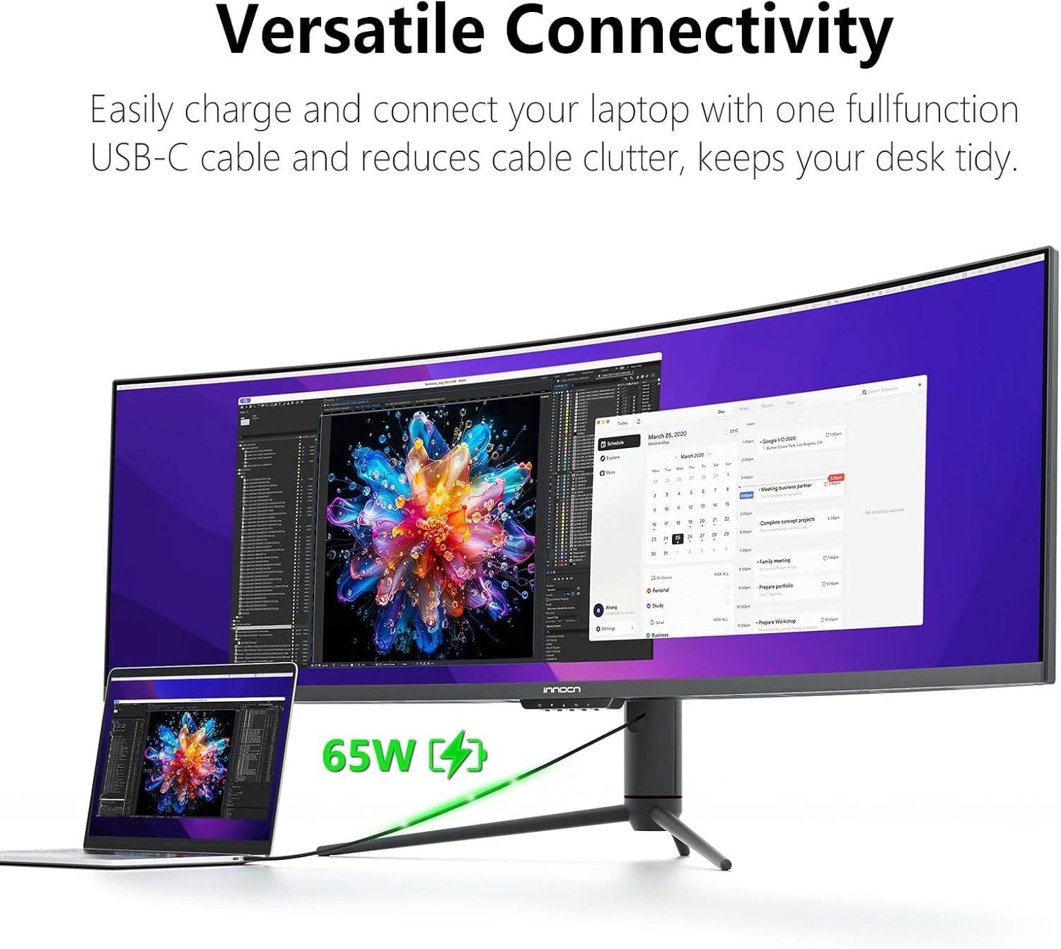 INNOCN 49" Curved Gaming Monitor, 144Hz, HDR400, USB-C, 49C1G