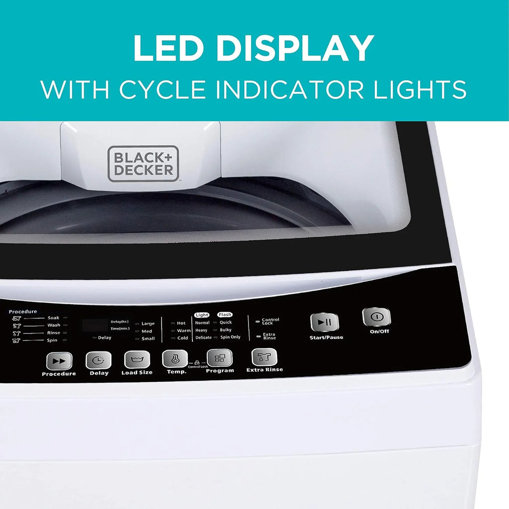 BLACK+DECKER 0.9 Cu. Ft. Portable Washing Machine - 5 Wash Cycles