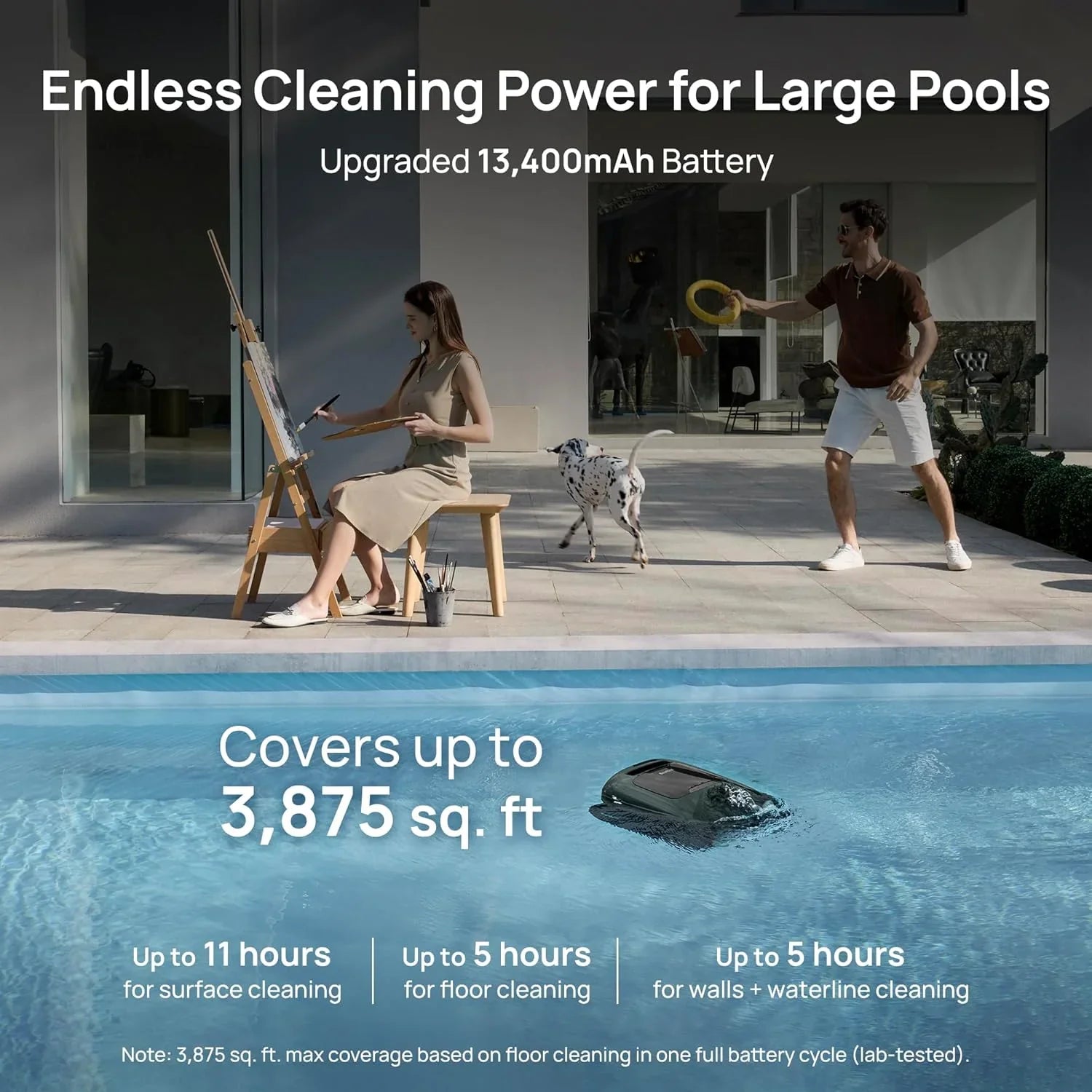 Beatbot AquaSense 2 Pro Cordless Pool Vacuum Robot, Unmatched 5-in-1 Cleaning, Surface Parking, Skims Water Surface with APP Control, Water Clarification, for Pools up to 3,875 Sq.ft 锟斤拷 Emerald Green