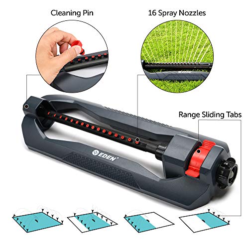Eden Lawn & Garden Essential Oscillating Sprinkler | Water Sprinkler for Yard