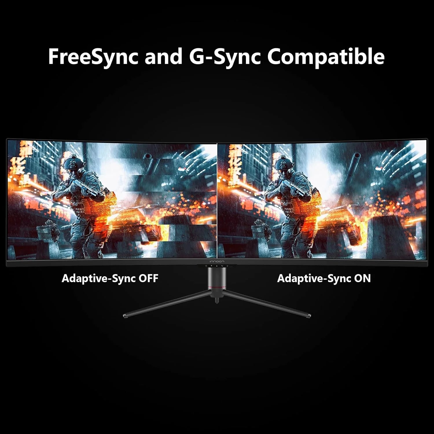 INNOCN 49" Curved Gaming Monitor, 144Hz, HDR400, USB-C, 49C1G