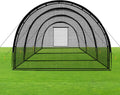 Baseball Batting Cage Net Batting Cages for Backyard Portable Baseball and Softball Batting Cages with Pitching Machine Hole and Detachable Door for Backyard Outdoor Hitting Practice
