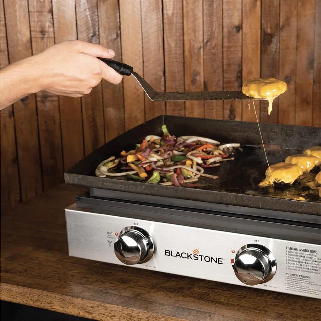 Blackstone 1666 22” Tabletop Griddle with Stainless Steel Faceplate, Powder Coated Steel, Black