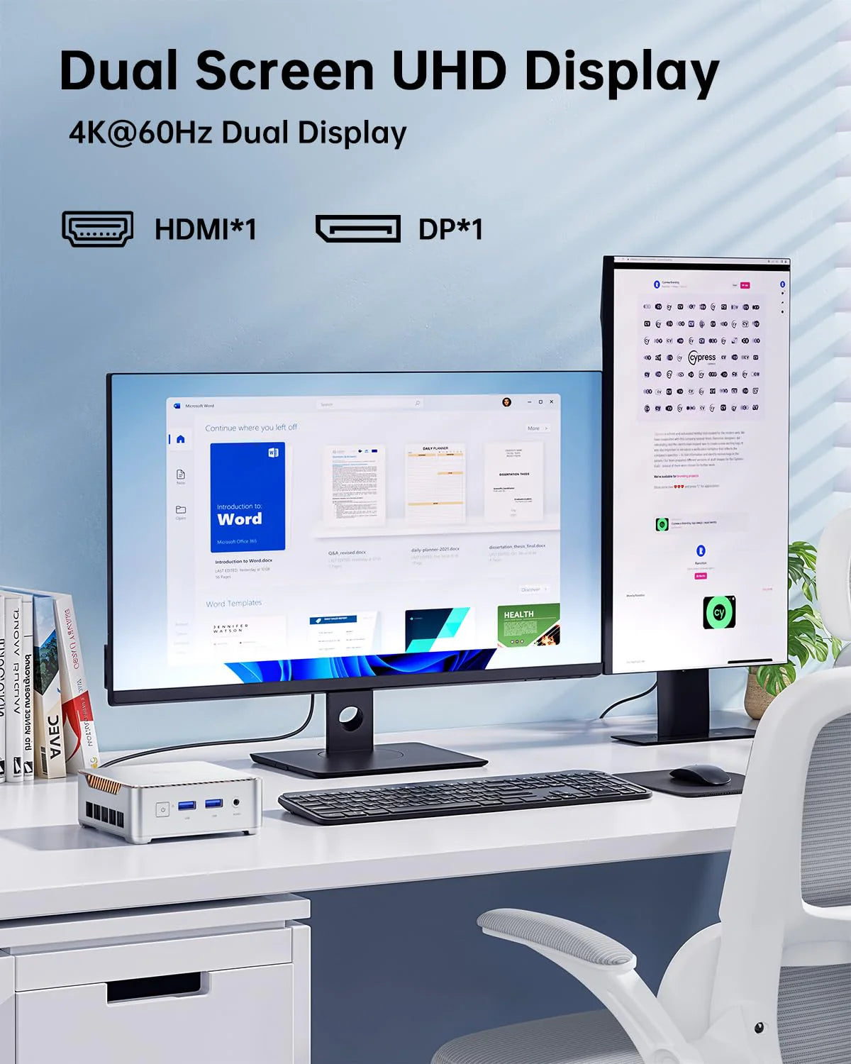 KAMRUI GK3Plus Mini PC, 16GB RAM 512GB M.2 SSD Mini Computers
