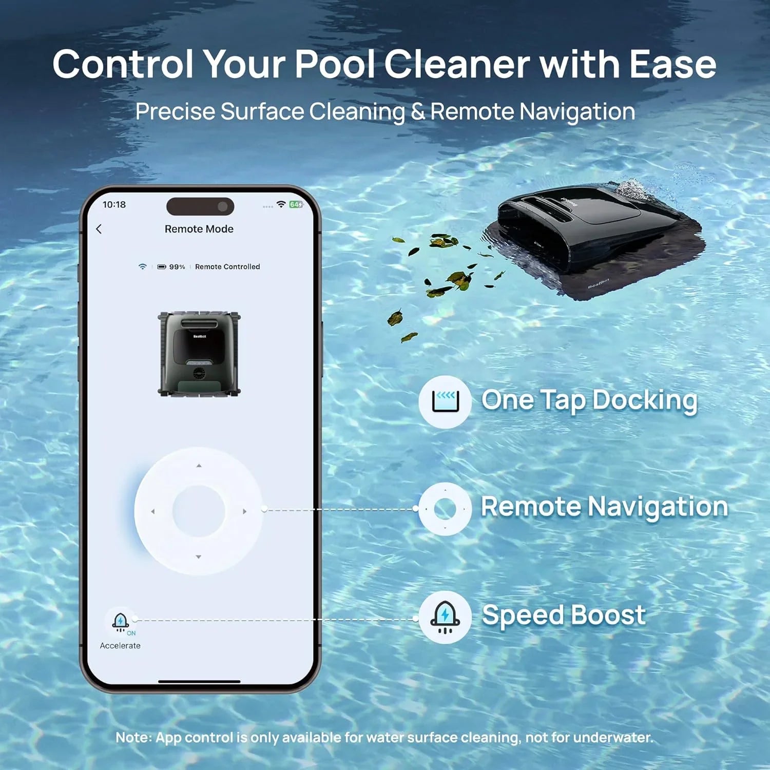 Beatbot AquaSense 2 Pro Cordless Pool Vacuum Robot, Unmatched 5-in-1 Cleaning, Surface Parking, Skims Water Surface with APP Control, Water Clarification, for Pools up to 3,875 Sq.ft 锟斤拷 Emerald Green
