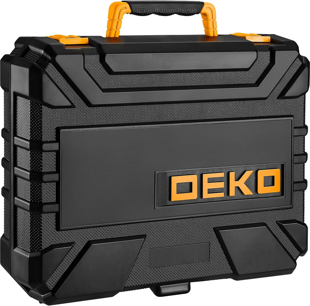 DEKOPRO Tool Set：Tool Kit with 8V Cordless Drill,Tool Box with Drill,Hand Drill Set for Men & Women,Home Tool Kits for House Repair,Handyman,DIY 126 Piece
