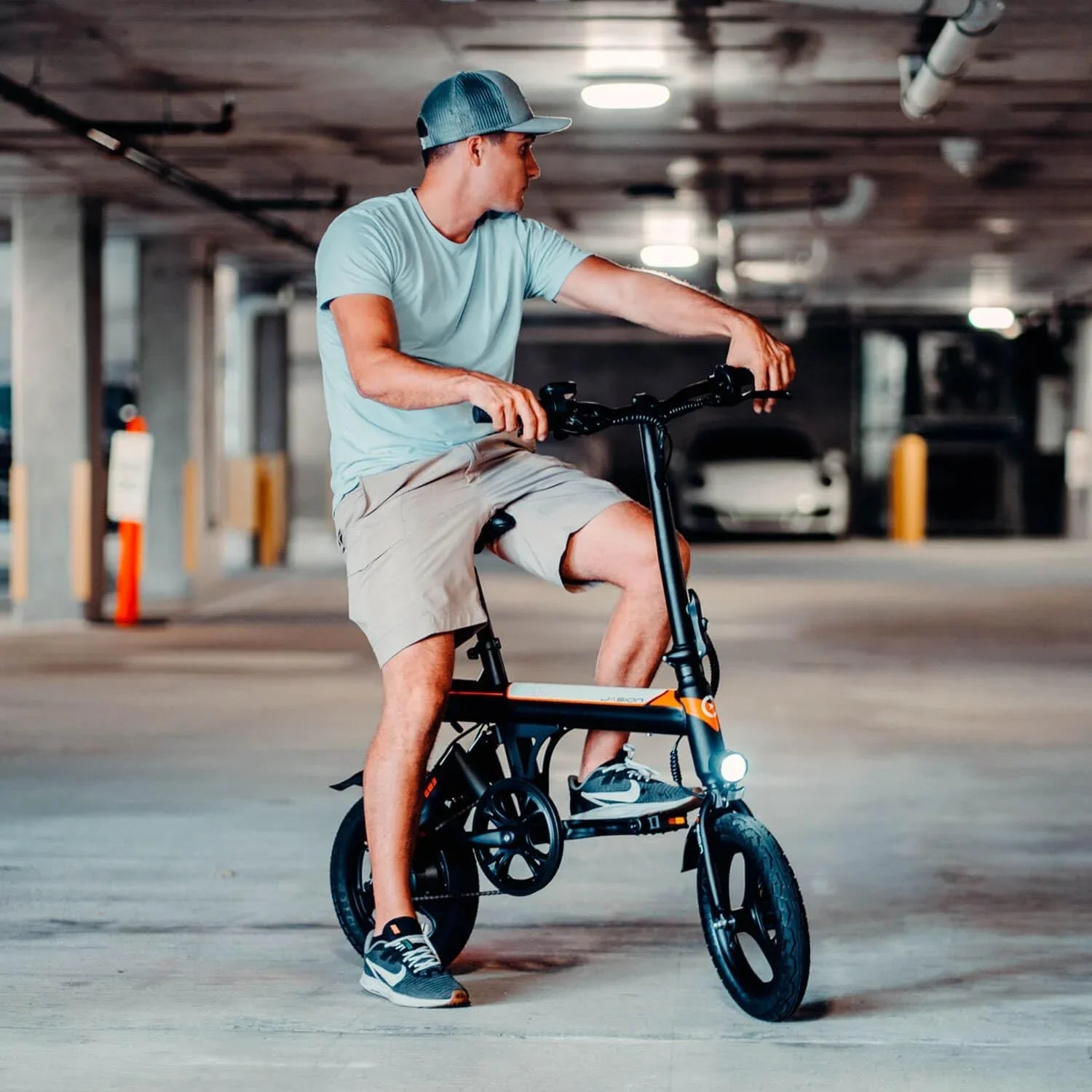 EB3 Electric Bike Adults 21mph, 500W Peak Motor, 270Wh Battery, Rear Suspension, 3 Levels Assist, 14" Folding Ebike for Adults and Teens, Complies to UL2849