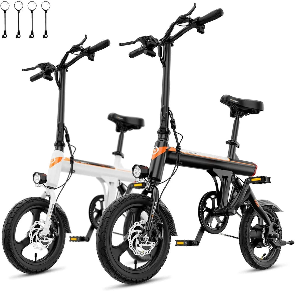 EB3 Electric Bike Adults 21mph, 500W Peak Motor, 270Wh Battery, Rear Suspension, 3 Levels Assist, 14" Folding Ebike for Adults and Teens, Complies to UL2849