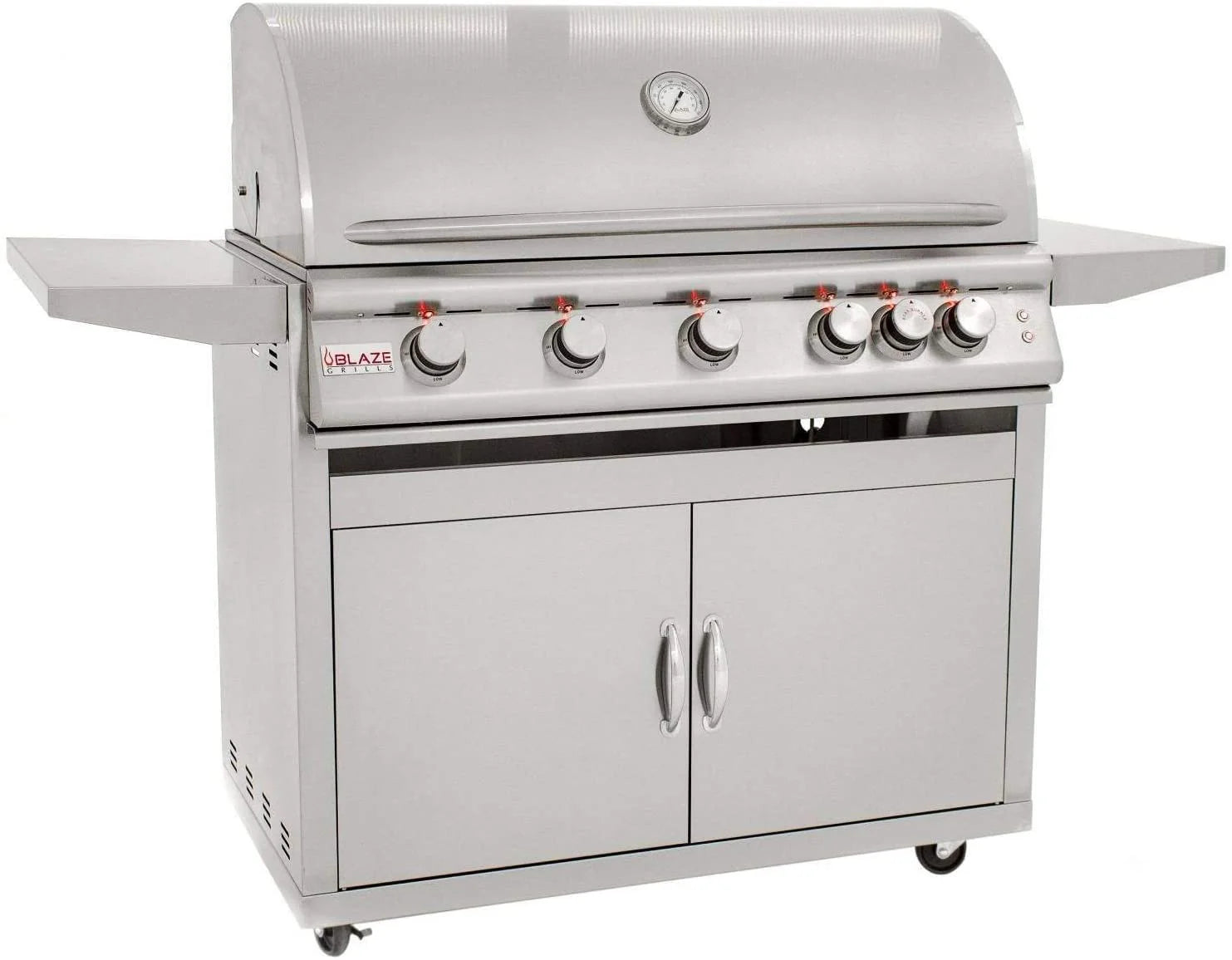 Blaze Freestanding Grill with Lights (BLZ-5LTE2-LP-BLZ-5-CART), 40-inch, Propane Gas