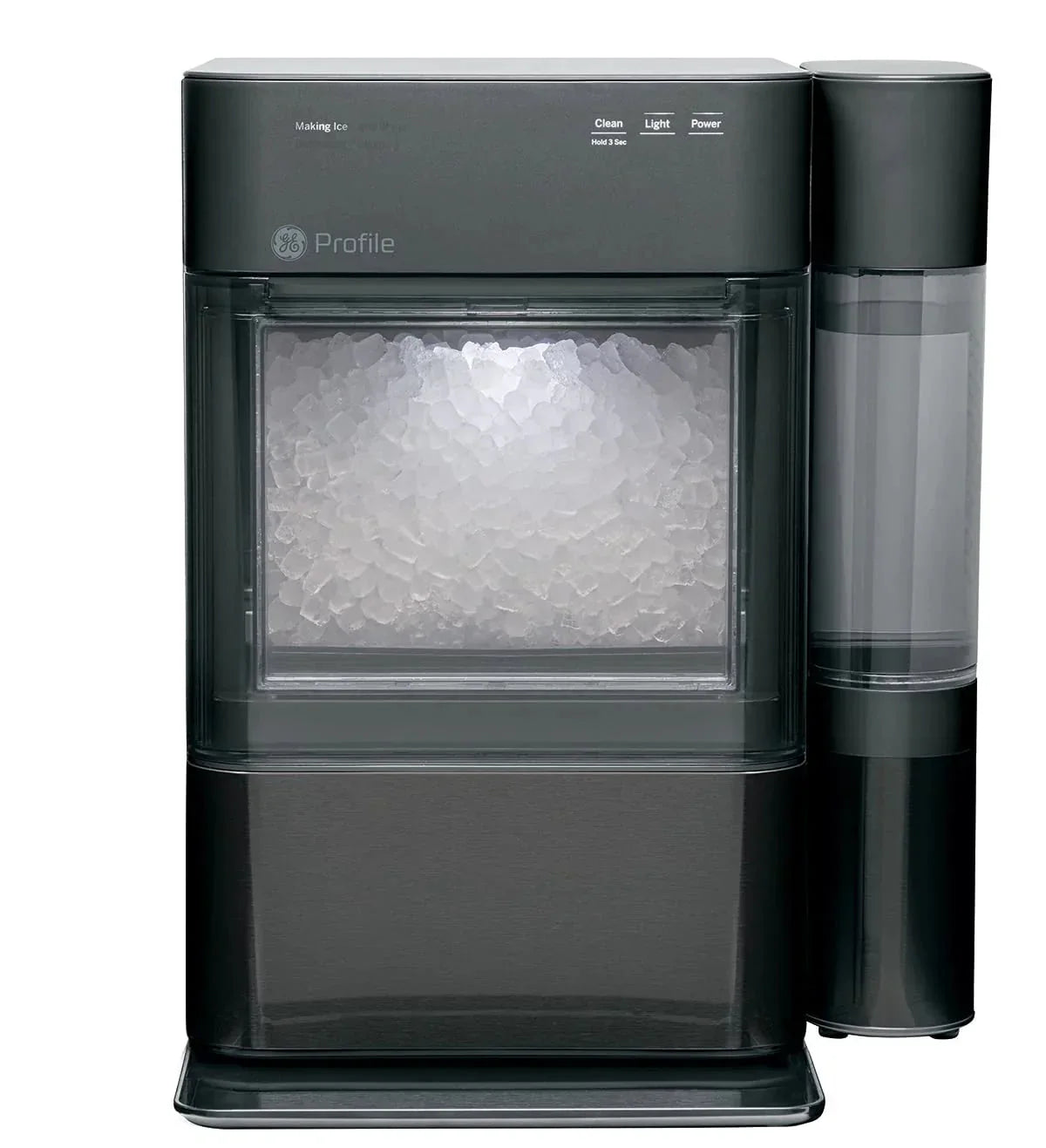 Countertop Nugget Ice Maker | Ice Machine with WiFi Connectivity | Smart Home Kitchen Essentials | Black Stainless