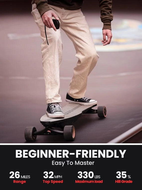 Caribou Electric Skateboard – 32 MPH, 26 Mile Range, Dual 1000W Motors, Longboard for Adults & Teens, 6-Month Warranty