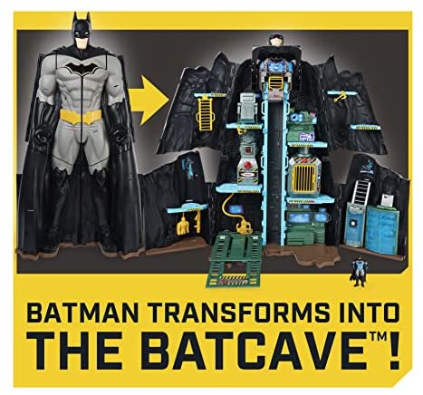 Batman, Bat-Tech Batcave, Giant Transforming Playset with Exclusive 4�� Batman Figure and Accessories
