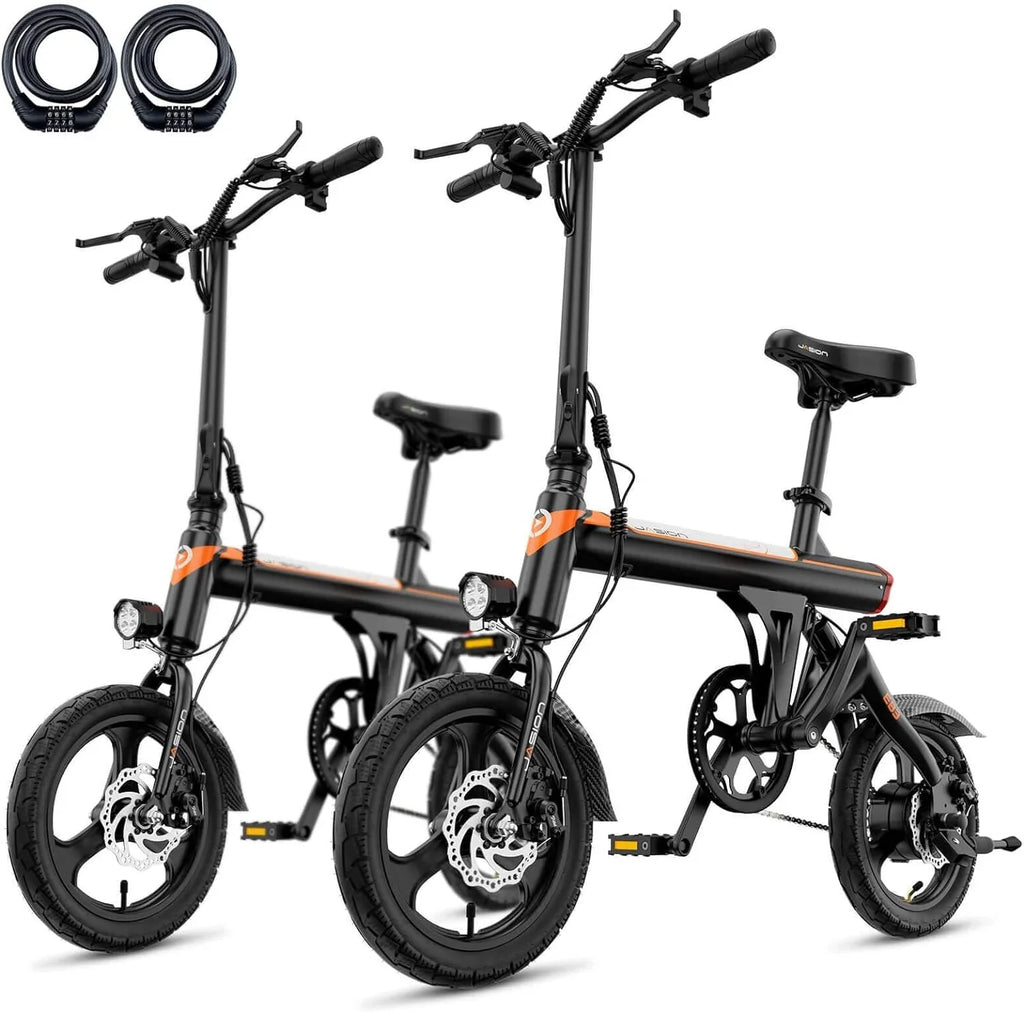 EB3 Electric Bike Adults 21mph, 500W Peak Motor, 270Wh Battery, Rear Suspension, 3 Levels Assist, 14" Folding Ebike for Adults and Teens, Complies to UL2849