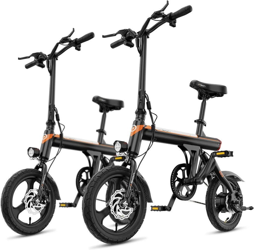EB3 Electric Bike Adults 21mph, 500W Peak Motor, 270Wh Battery, Rear Suspension, 3 Levels Assist, 14" Folding Ebike for Adults and Teens, Complies to UL2849